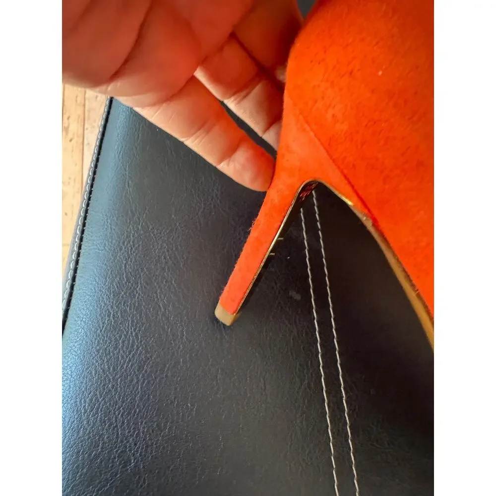 Tory Burch ORANGE SUEDE Elena pump HEEL 6.5 (900